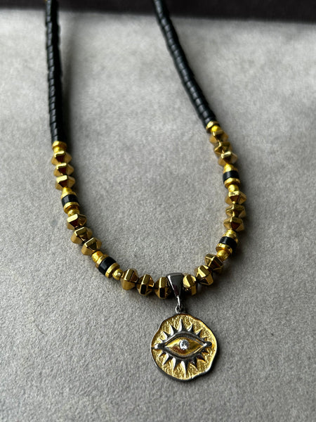Gold & Black Eye Kolye