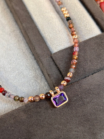 Purple Stone Kolye