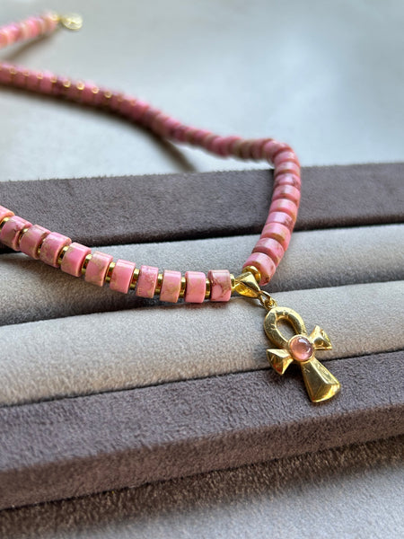 Pink Ankh Kolye
