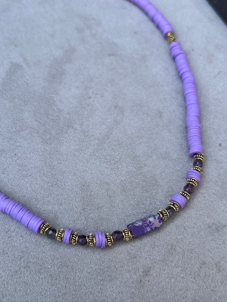 Purple Stone Kolye