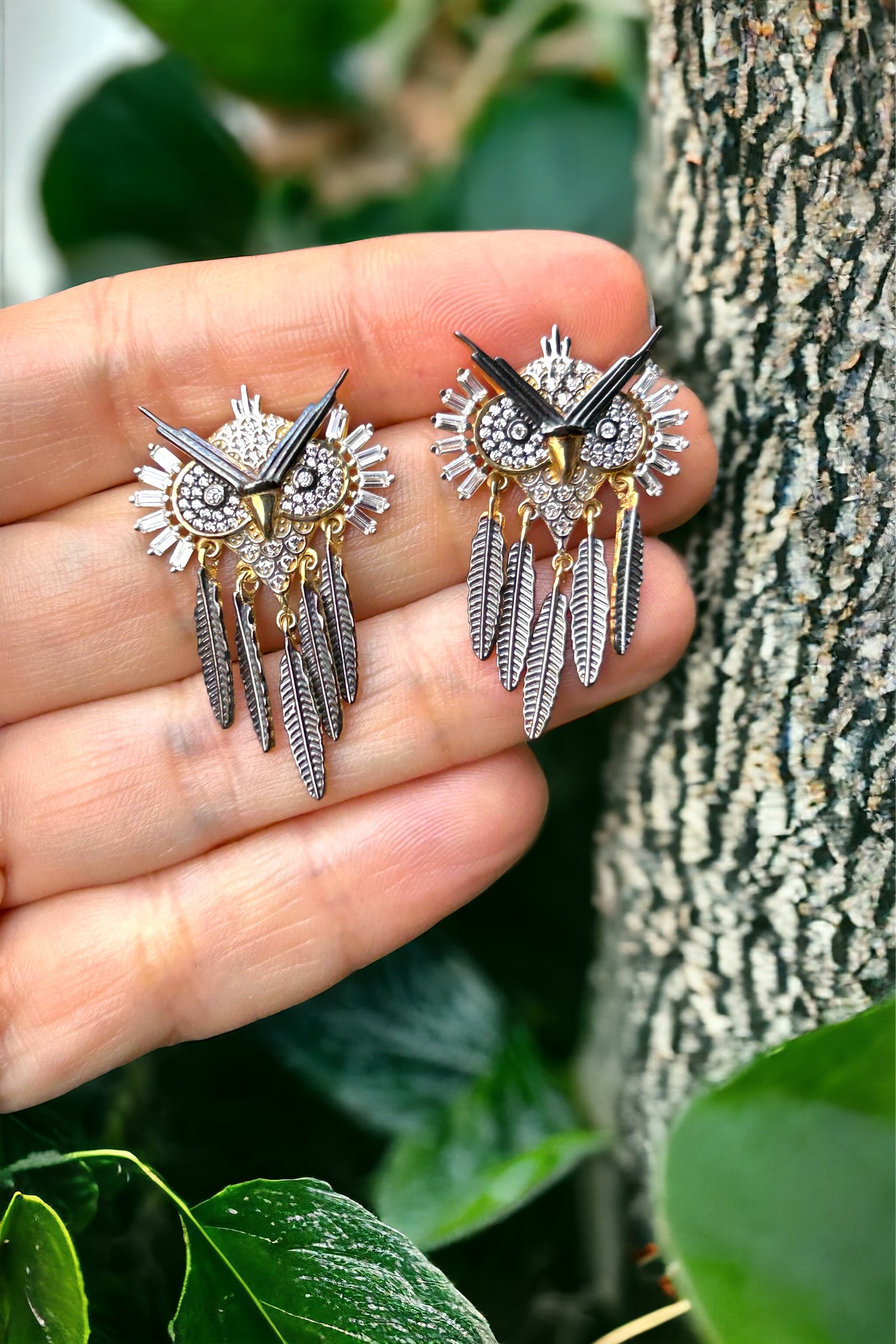 Mini Wise Owl Küpe