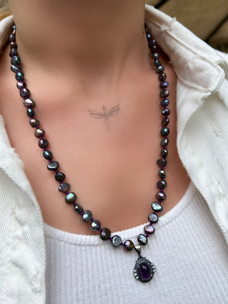Purple Pearl Kolye