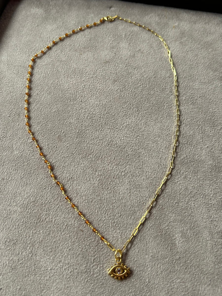Mini Gold Eye Kolye