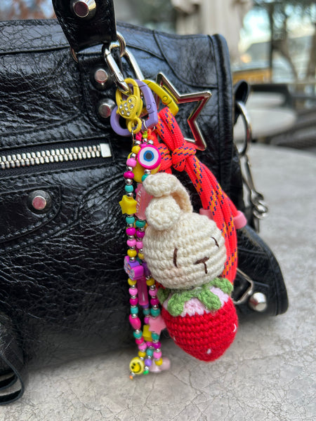 Strawberry Rabbit Charm