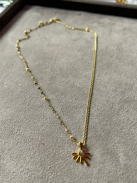 Mini Gold Rays Kolye