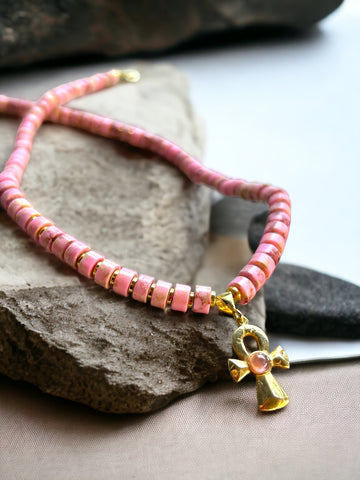 Pink Ankh Kolye