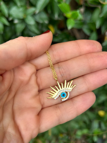 Shiny Blue Eye Kolye