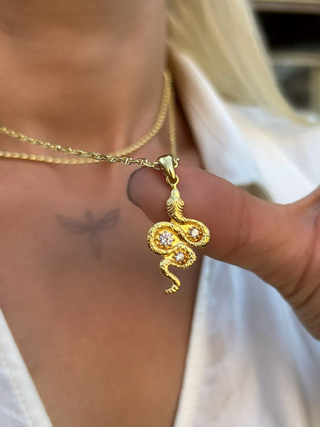 Tria Serpent Kolye
