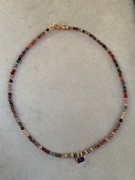 Purple Stone Kolye
