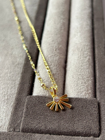 Mini Gold Rays Kolye