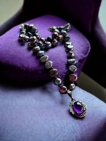 Purple Pearl Kolye