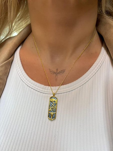 Plaka Horus & Ankh Kolye