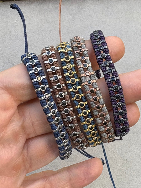 Stony Dot Erkek Makrome Bileklik