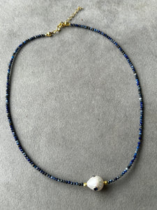 Blue Dot Pearl Kolye
