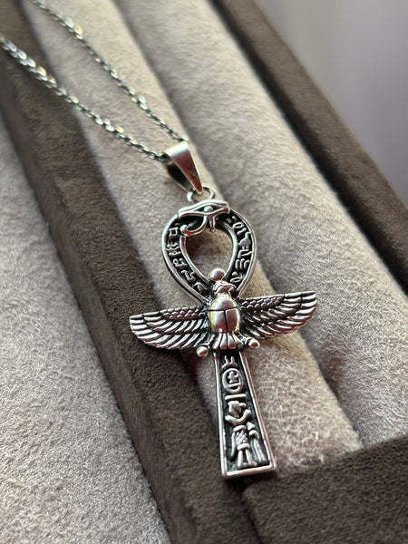 Falcon & Horus Ankh Kolye