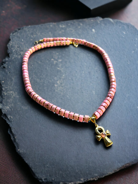 Pink Ankh Kolye