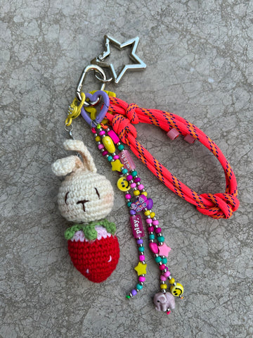 Strawberry Rabbit Charm