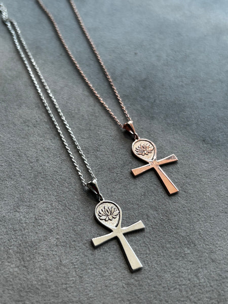 Lotus Plaka Ankh Kolye
