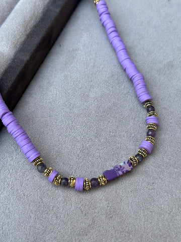 Purple Stone Kolye