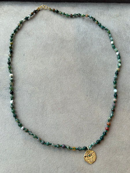 Doğal Taş Hamsa Kolye