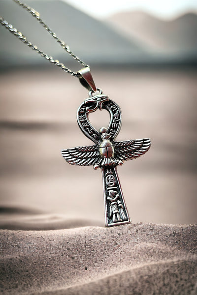 Falcon & Horus Ankh Kolye