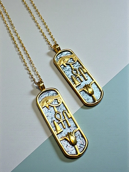 Plaka Horus & Ankh Kolye