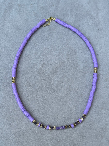 Purple Stone Kolye