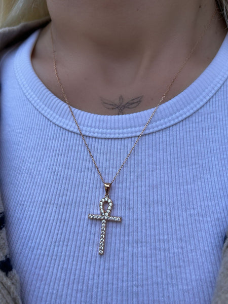 Zirkon Ankh Kolye
