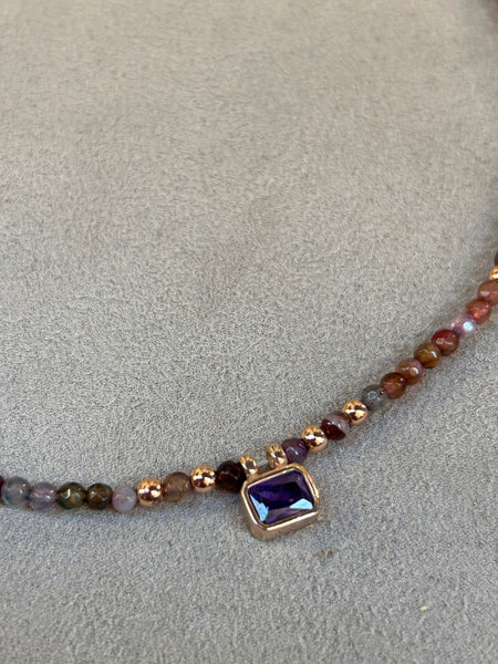 Purple Stone Kolye