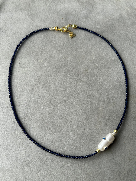 Blue Dot Pearl Kolye