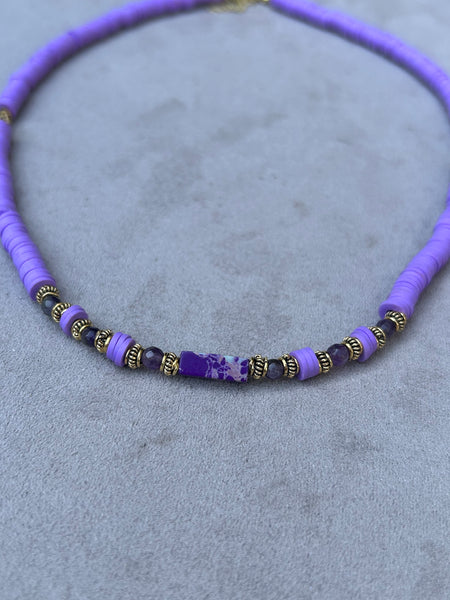 Purple Stone Kolye