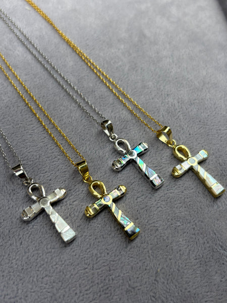 Sedefli Ankh Kolye