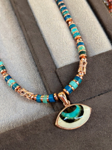 Ocean Ceramic Eye Kolye