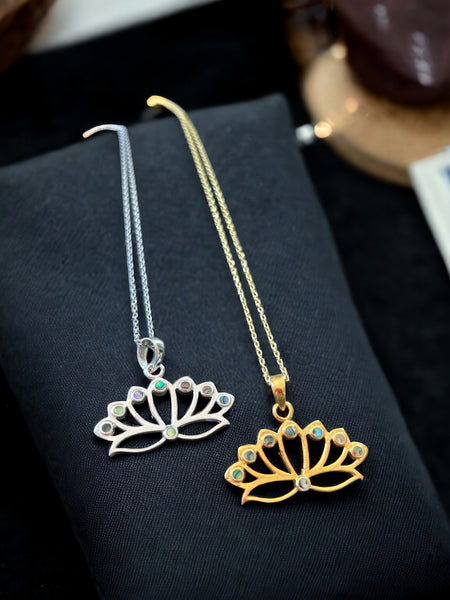 Sedefli Lotus Kolye