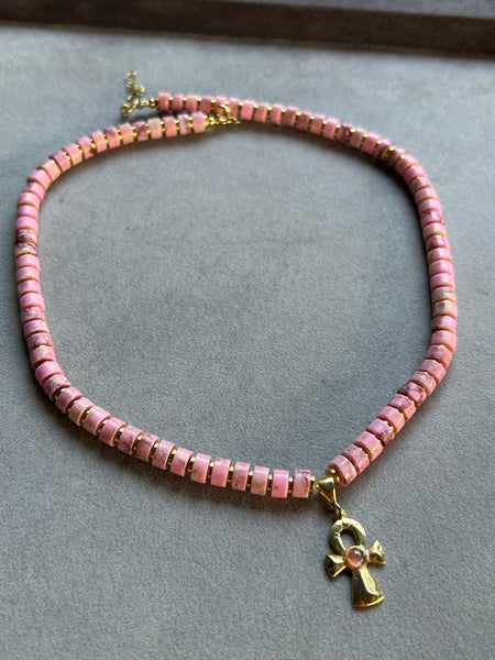 Pink Ankh Kolye