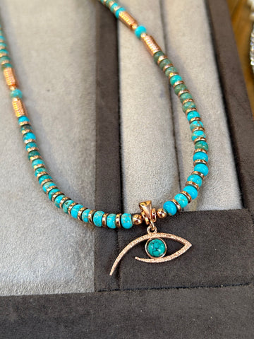Turquoise Eye Kolye