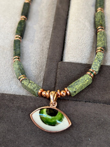 Ceramic Green Eye Kolye