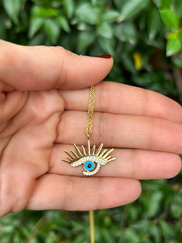 Shiny Blue Eye Kolye