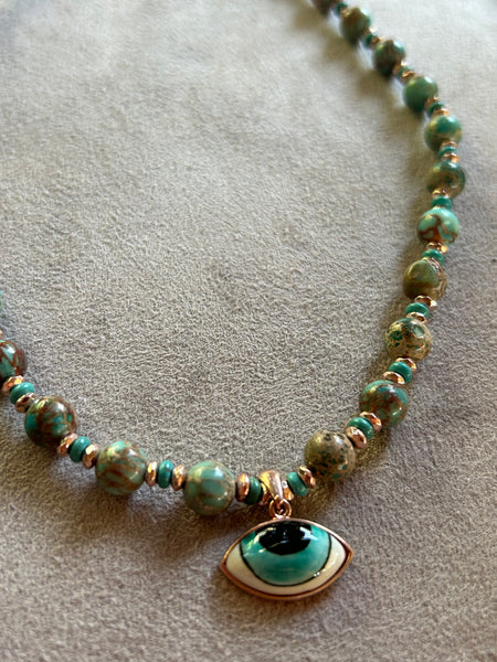 Indian Turquoise Eye kolye