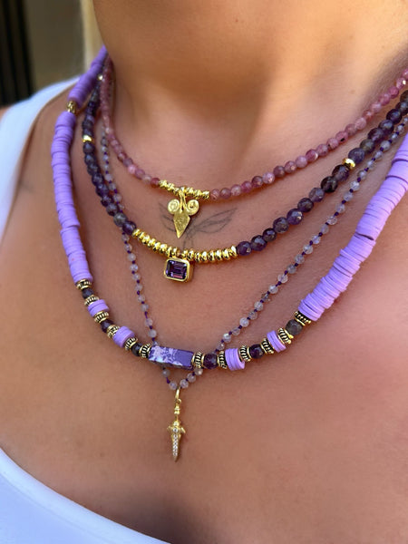 Purple Stone Kolye