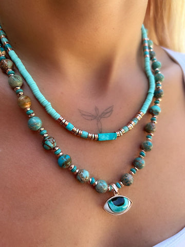 Indian Turquoise Eye kolye
