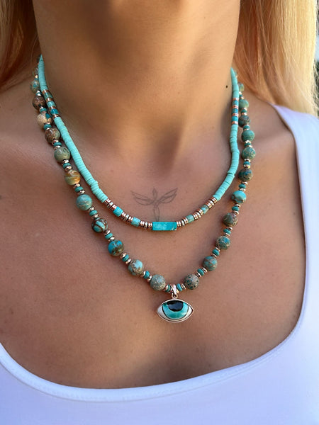 Indian Turquoise Eye kolye