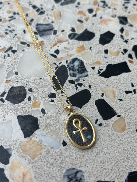 Mini Plaka Ankh Kolye