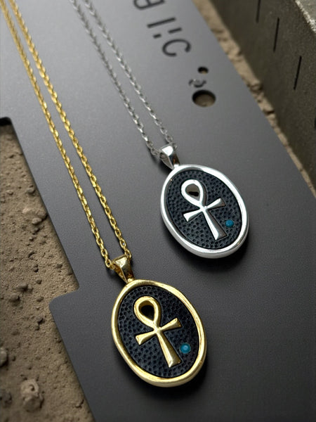 Mini Plaka Ankh Kolye