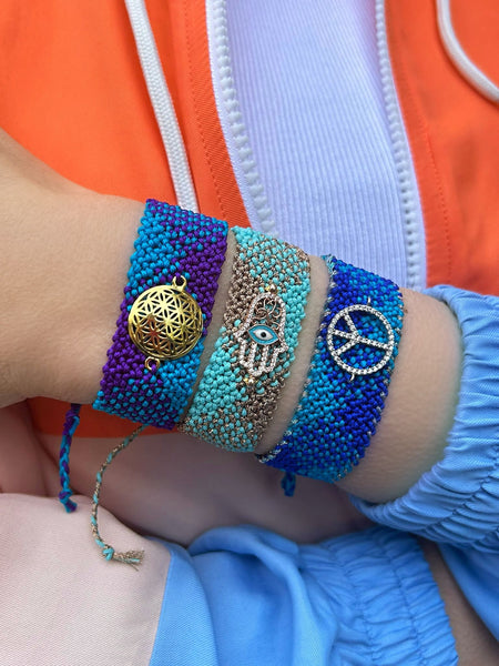 Desenli Makrome Bileklik