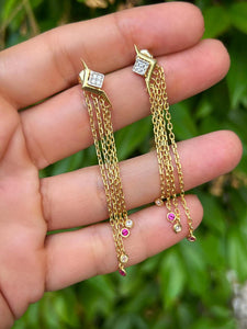 Golden Fringes Küpe