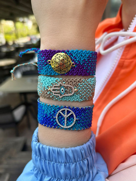 Desenli Makrome Bileklik