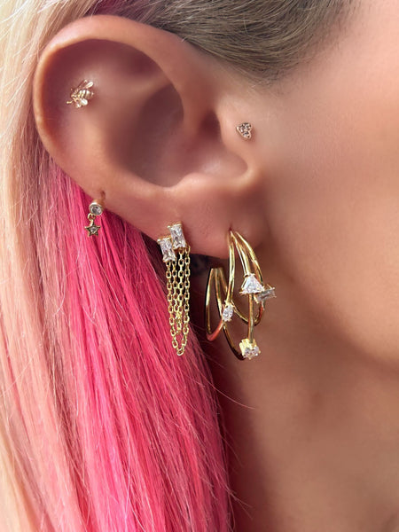 Zincirli Baget Küpe