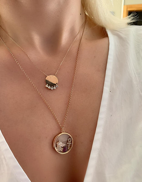 Beş Taşlı Plaka Kolye