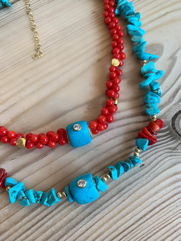 Coral Blue Kolye